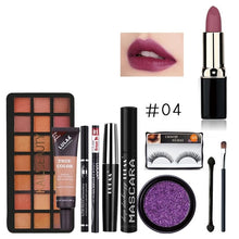Cargar imagen en el visor de la galería, LULAA 8Pcs Professional Make up Set Makeup Kit Lipstick Eyeshadow Eyeliner Mascara Eyebrow pencil Concealer with Cosmetic Bag