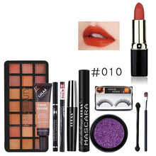 Cargar imagen en el visor de la galería, LULAA 8Pcs Professional Make up Set Makeup Kit Lipstick Eyeshadow Eyeliner Mascara Eyebrow pencil Concealer with Cosmetic Bag