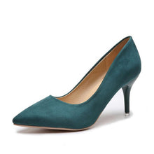 Cargar imagen en el visor de la galería, HOT Plus Size 34-44 Shadow Women Shoes Pointed Toe Pumps Patent Leather Dress High Heels Boat Wedding Zapatos Mujer Leopard 10CM