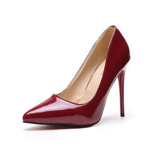 Cargar imagen en el visor de la galería, HOT Plus Size 34-44 Shadow Women Shoes Pointed Toe Pumps Patent Leather Dress High Heels Boat Wedding Zapatos Mujer Leopard 10CM