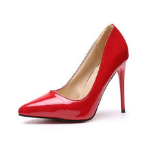 Cargar imagen en el visor de la galería, HOT Plus Size 34-44 Shadow Women Shoes Pointed Toe Pumps Patent Leather Dress High Heels Boat Wedding Zapatos Mujer Leopard 10CM