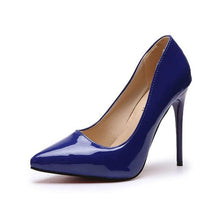 Cargar imagen en el visor de la galería, HOT Plus Size 34-44 Shadow Women Shoes Pointed Toe Pumps Patent Leather Dress High Heels Boat Wedding Zapatos Mujer Leopard 10CM