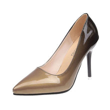 Cargar imagen en el visor de la galería, HOT Plus Size 34-44 Shadow Women Shoes Pointed Toe Pumps Patent Leather Dress High Heels Boat Wedding Zapatos Mujer Leopard 10CM