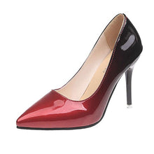 Cargar imagen en el visor de la galería, HOT Plus Size 34-44 Shadow Women Shoes Pointed Toe Pumps Patent Leather Dress High Heels Boat Wedding Zapatos Mujer Leopard 10CM