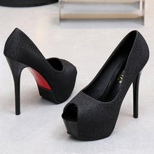 Cargar imagen en el visor de la galería, Sexy High Heels Party Pumps Women Shoes High Heel Platform Wedding Shoes Bride Pumps Peep Toe Stiletto Heels tacones mujer