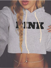 Cargar imagen en el visor de la galería, Letter pink Hoodies Sweatshirts 2019 Women Casual Kawaii Harajuku Fashion Punk for Girls Clothing European Tops Korean