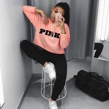 Cargar imagen en el visor de la galería, Letter pink Hoodies Sweatshirts 2019 Women Casual Kawaii Harajuku Fashion Punk for Girls Clothing European Tops Korean