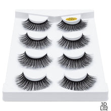Cargar imagen en el visor de la galería, SEXYSHEEP 4/8 pairs 3D Mink Lashes Natural False Eyelashes Dramatic Volume Fake Lashes Makeup Eyelash Extension Silk Eyelashes