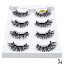 Cargar imagen en el visor de la galería, SEXYSHEEP 4/8 pairs 3D Mink Lashes Natural False Eyelashes Dramatic Volume Fake Lashes Makeup Eyelash Extension Silk Eyelashes