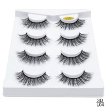 Cargar imagen en el visor de la galería, SEXYSHEEP 4/8 pairs 3D Mink Lashes Natural False Eyelashes Dramatic Volume Fake Lashes Makeup Eyelash Extension Silk Eyelashes