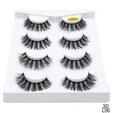 Cargar imagen en el visor de la galería, SEXYSHEEP 4/8 pairs 3D Mink Lashes Natural False Eyelashes Dramatic Volume Fake Lashes Makeup Eyelash Extension Silk Eyelashes