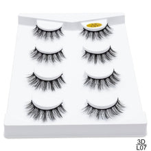 Cargar imagen en el visor de la galería, SEXYSHEEP 4/8 pairs 3D Mink Lashes Natural False Eyelashes Dramatic Volume Fake Lashes Makeup Eyelash Extension Silk Eyelashes