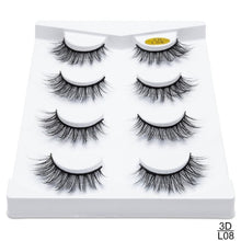 Cargar imagen en el visor de la galería, SEXYSHEEP 4/8 pairs 3D Mink Lashes Natural False Eyelashes Dramatic Volume Fake Lashes Makeup Eyelash Extension Silk Eyelashes