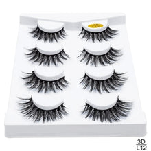 Cargar imagen en el visor de la galería, SEXYSHEEP 4/8 pairs 3D Mink Lashes Natural False Eyelashes Dramatic Volume Fake Lashes Makeup Eyelash Extension Silk Eyelashes