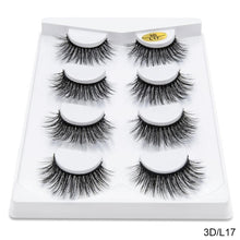 Cargar imagen en el visor de la galería, SEXYSHEEP 4/8 pairs 3D Mink Lashes Natural False Eyelashes Dramatic Volume Fake Lashes Makeup Eyelash Extension Silk Eyelashes