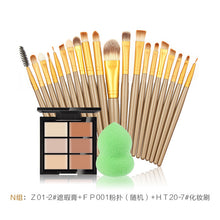 Cargar imagen en el visor de la galería, makeup brushes Set 6 Colors Concealer Palette maquiagem Puff 20 brushes Face Contour Cosmetic Make Up Tools Brushes for make-up