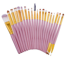 Cargar imagen en el visor de la galería, makeup brushes Set 6 Colors Concealer Palette maquiagem Puff 20 brushes Face Contour Cosmetic Make Up Tools Brushes for make-up
