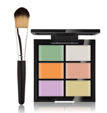 Cargar imagen en el visor de la galería, makeup brushes Set 6 Colors Concealer Palette maquiagem Puff 20 brushes Face Contour Cosmetic Make Up Tools Brushes for make-up