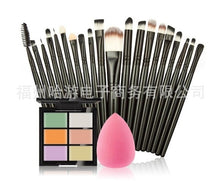 Cargar imagen en el visor de la galería, makeup brushes Set 6 Colors Concealer Palette maquiagem Puff 20 brushes Face Contour Cosmetic Make Up Tools Brushes for make-up