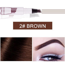 Cargar imagen en el visor de la galería, Microblading Tattoo Eyebrow Ink Pen Fork Tip Sketch Enhancer Waterproof Eye Brow Makeup Pencil Hot Mdf