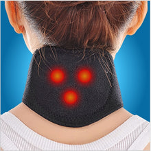 Cargar imagen en el visor de la galería, Self Heating Tourmaline Magnetic Neck Heat Therapy Support Belt Wrap Brace