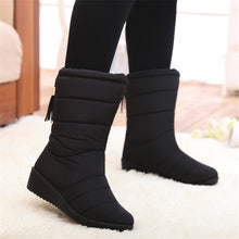 Cargar imagen en el visor de la galería, Winter Women Boots Mid-Calf Down Boots Female Waterproof Ladies Snow Boots Girls Winter Shoes Woman Plush Insole Botas Mujer