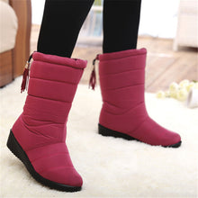 Cargar imagen en el visor de la galería, Winter Women Boots Mid-Calf Down Boots Female Waterproof Ladies Snow Boots Girls Winter Shoes Woman Plush Insole Botas Mujer