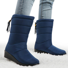 Cargar imagen en el visor de la galería, Winter Women Boots Mid-Calf Down Boots Female Waterproof Ladies Snow Boots Girls Winter Shoes Woman Plush Insole Botas Mujer