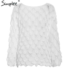 Cargar imagen en el visor de la galería, Simplee sexy off shoulder female pullover sweater Long toned horn sleeve women sweater Autumn new fashion casual sweater street