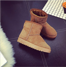 Cargar imagen en el visor de la galería, Snow Boots Woman 2019 Winter Women Ankle Boot Korean Fashion Plus Size Non-slip Flat Booties Keep Warm Ladies Shoes Botas mujer