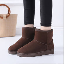 Cargar imagen en el visor de la galería, Snow Boots Woman 2019 Winter Women Ankle Boot Korean Fashion Plus Size Non-slip Flat Booties Keep Warm Ladies Shoes Botas mujer