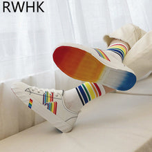 Cargar imagen en el visor de la galería, Main Push Rainbow Canvas Shoe Rainbow Sole Biscuits Shoe