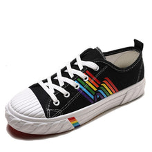 Cargar imagen en el visor de la galería, Main Push Rainbow Canvas Shoe Rainbow Sole Biscuits Shoe