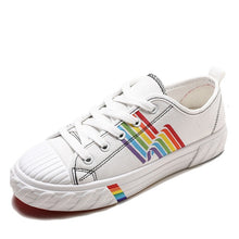 Cargar imagen en el visor de la galería, Main Push Rainbow Canvas Shoe Rainbow Sole Biscuits Shoe