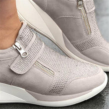 Cargar imagen en el visor de la galería, Laamei 2019 New Flock High Heel Lady Casual Womens Sneakers Leisure Platform Shoes Breathable Height Increasing Shoes Sneakers