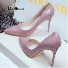 Cargar imagen en el visor de la galería, Marlisasa Women Cute Sweet High Quality Pu Leather High Heel Pumps Lady Casual Black Office Shoes Femmes Hauts Talons F689