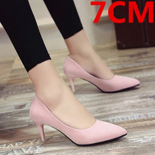 Cargar imagen en el visor de la galería, Marlisasa Women Cute Sweet High Quality Pu Leather High Heel Pumps Lady Casual Black Office Shoes Femmes Hauts Talons F689