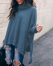 Cargar imagen en el visor de la galería, knitted sweater women long sweater for female winter women's sweater long sleeve pullover long loose turtleneck S M L XL