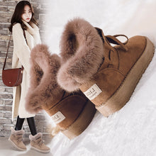Cargar imagen en el visor de la galería, Plush Warm Snow Boots 2019 New Winter Women Sequins Rabbit Hair Snow Boots Thicken Cotton Boots Zapatos De Mujer Botas