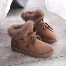 Cargar imagen en el visor de la galería, Plush Warm Snow Boots 2019 New Winter Women Sequins Rabbit Hair Snow Boots Thicken Cotton Boots Zapatos De Mujer Botas