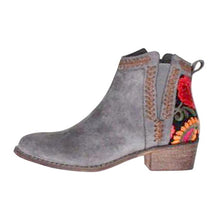 Cargar imagen en el visor de la galería, NAUSK 2019 Print Ankle Boots Women Autumn Winter Female Slip On Women Causal Ankle Boots Platform Shoes Woman Flats Plus size
