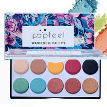 Cargar imagen en el visor de la galería, POPFEEL 10 Color Smokey Eye Makeup Eyeshadow Makeup Pallete Eye Shadow Nude Powder+Glitter Face Blush Pallete Lasting Makeup Set