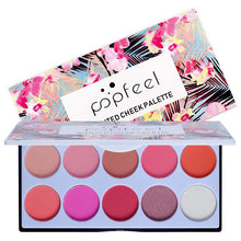 Cargar imagen en el visor de la galería, POPFEEL 10 Color Smokey Eye Makeup Eyeshadow Makeup Pallete Eye Shadow Nude Powder+Glitter Face Blush Pallete Lasting Makeup Set