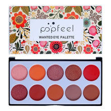 Cargar imagen en el visor de la galería, POPFEEL 10 Color Smokey Eye Makeup Eyeshadow Makeup Pallete Eye Shadow Nude Powder+Glitter Face Blush Pallete Lasting Makeup Set