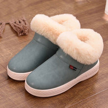 Cargar imagen en el visor de la galería, NAUSK Women Boots Waterproof Winter Warm Fur Ankle Boots Couple House Thick Soled Warm Cotton Shoes Woman Botas Mujer Zapatos