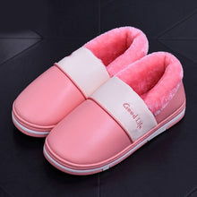Cargar imagen en el visor de la galería, NAUSK Women Boots Waterproof Winter Warm Fur Ankle Boots Couple House Thick Soled Warm Cotton Shoes Woman Botas Mujer Zapatos