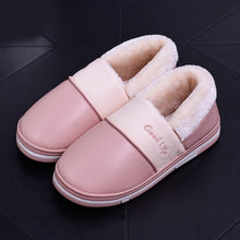 Cargar imagen en el visor de la galería, NAUSK Women Boots Waterproof Winter Warm Fur Ankle Boots Couple House Thick Soled Warm Cotton Shoes Woman Botas Mujer Zapatos