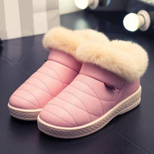 Cargar imagen en el visor de la galería, NAUSK Women Boots Waterproof Winter Warm Fur Ankle Boots Couple House Thick Soled Warm Cotton Shoes Woman Botas Mujer Zapatos