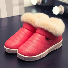 Cargar imagen en el visor de la galería, NAUSK Women Boots Waterproof Winter Warm Fur Ankle Boots Couple House Thick Soled Warm Cotton Shoes Woman Botas Mujer Zapatos