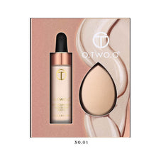 Cargar imagen en el visor de la galería, O.TWO.O 15ml Liquid Drop Foundations Makeup Set Concealer Lasting Matte Foundation With Sponge Puff